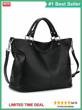 Genuine Pebbled Cowhide Leather Tote Purse Top Handle Satchel
